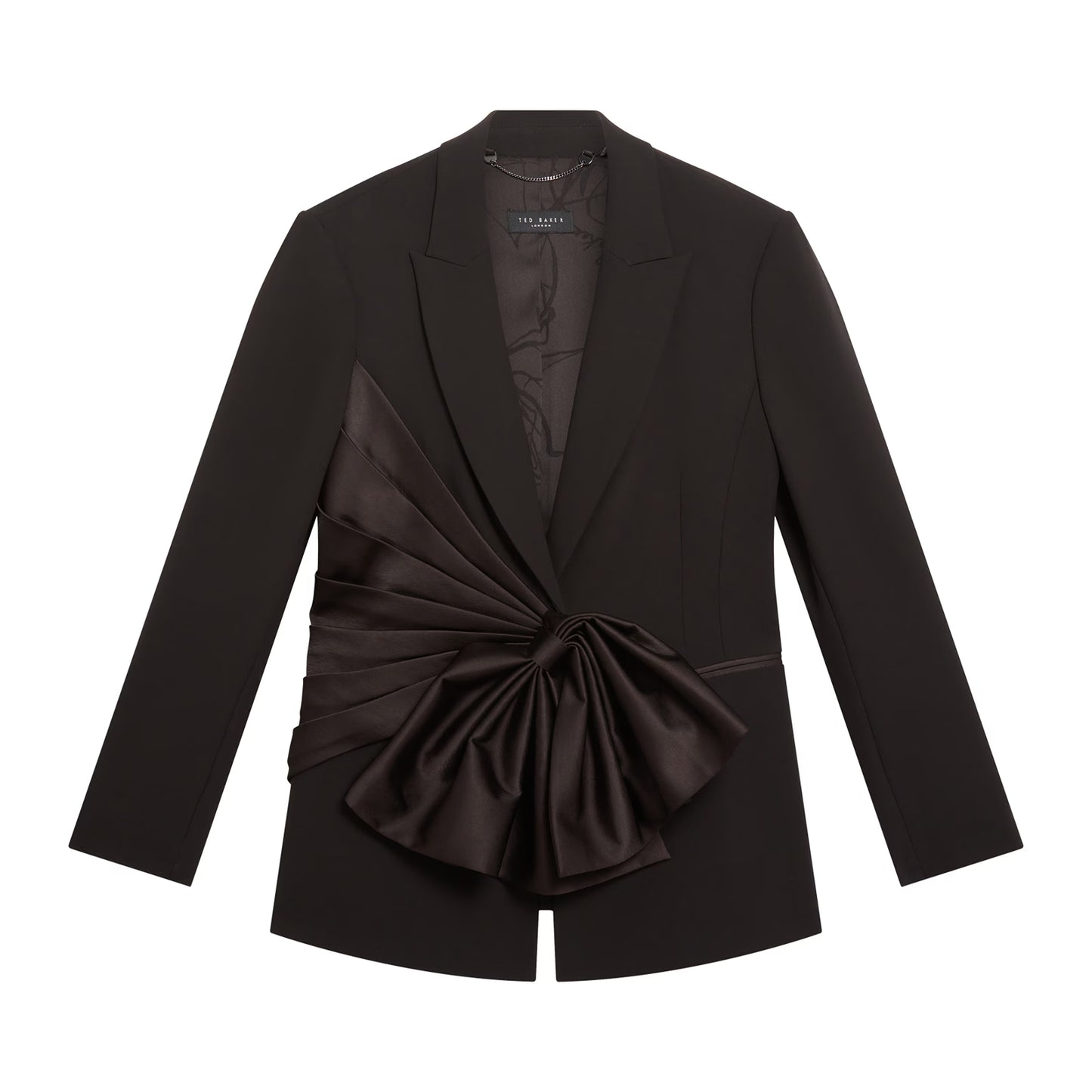 The Collective - Women Black Solid Ruched Detailing Blazer
