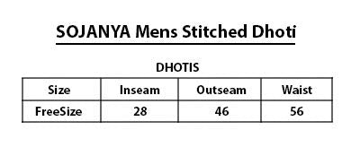 SOJANYA (Since 1958 Stitched Honey Orange With Multicolor Border Mens Dhoti