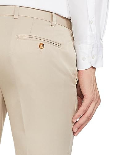 Raymond Men's Slim Fit Polyviscose Blend Solid Pattern Flat Front Formal Trouser