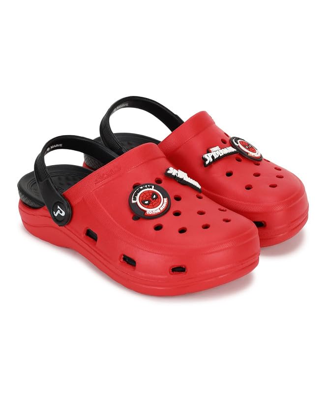 PARAGON Marvel Spiderman EVMK8013K Kids' Casual Clogs | Stylish Clogs for Kids with Durable Sole, Cushioned Foot Support & Sturdy Build | Ideal for Outdoor Use