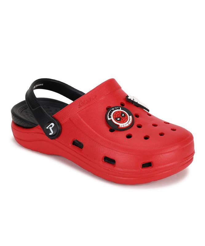 PARAGON Marvel Spiderman EVMK8013K Kids' Casual Clogs | Stylish Clogs for Kids with Durable Sole, Cushioned Foot Support & Sturdy Build | Ideal for Outdoor Use