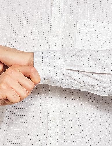 Park Avenue Men's Pure Cotton Stripe Pattern Slim Fit Semi Cutaway Collar Full Sleeve Formal Shirt