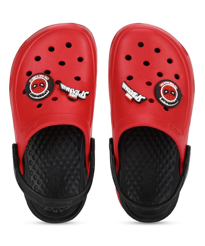 PARAGON Marvel Spiderman EVMK8013K Kids' Casual Clogs | Stylish Clogs for Kids with Durable Sole, Cushioned Foot Support & Sturdy Build | Ideal for Outdoor Use