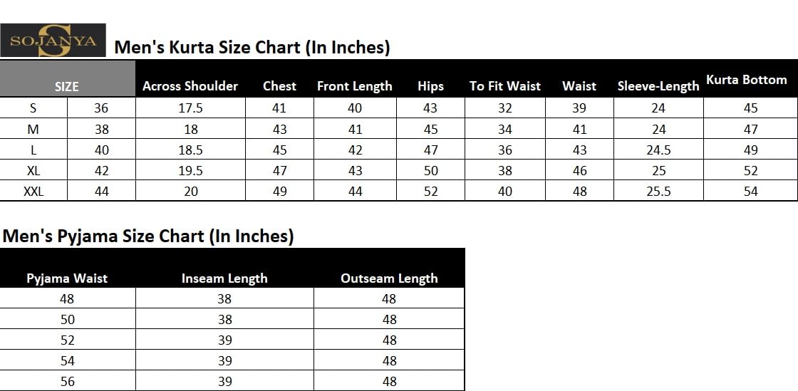 SOJANYA (Since 1958, Men's Cotton Blend Pathani Kurta With Salwar Set