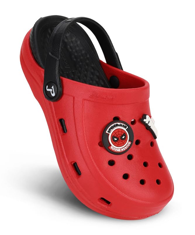 PARAGON Marvel Spiderman EVMK8013K Kids' Casual Clogs | Stylish Clogs for Kids with Durable Sole, Cushioned Foot Support & Sturdy Build | Ideal for Outdoor Use