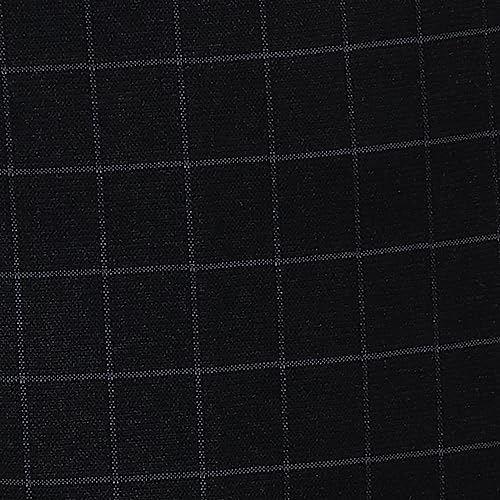 Park Avenue Men's Polyviscose Blend Checks Pattern Super Slim Fit Flat Front Formal Trouser