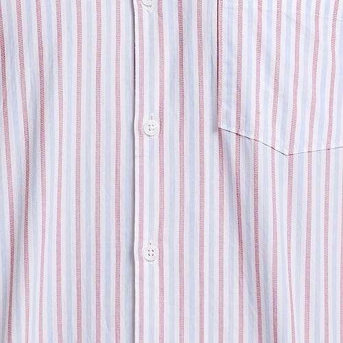 Park Avenue Men's Pure Cotton Stripe Pattern Slim Fit Cut Away Collar Full Sleeve Casual Shirt