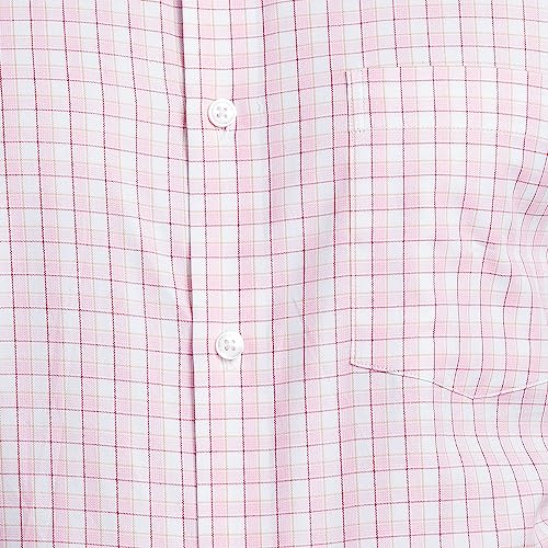 Park Avenue Men's Pure Cotton Checks Pattern Regular Fit Semi Cutaway Collar Half Sleeve Formal Shirt