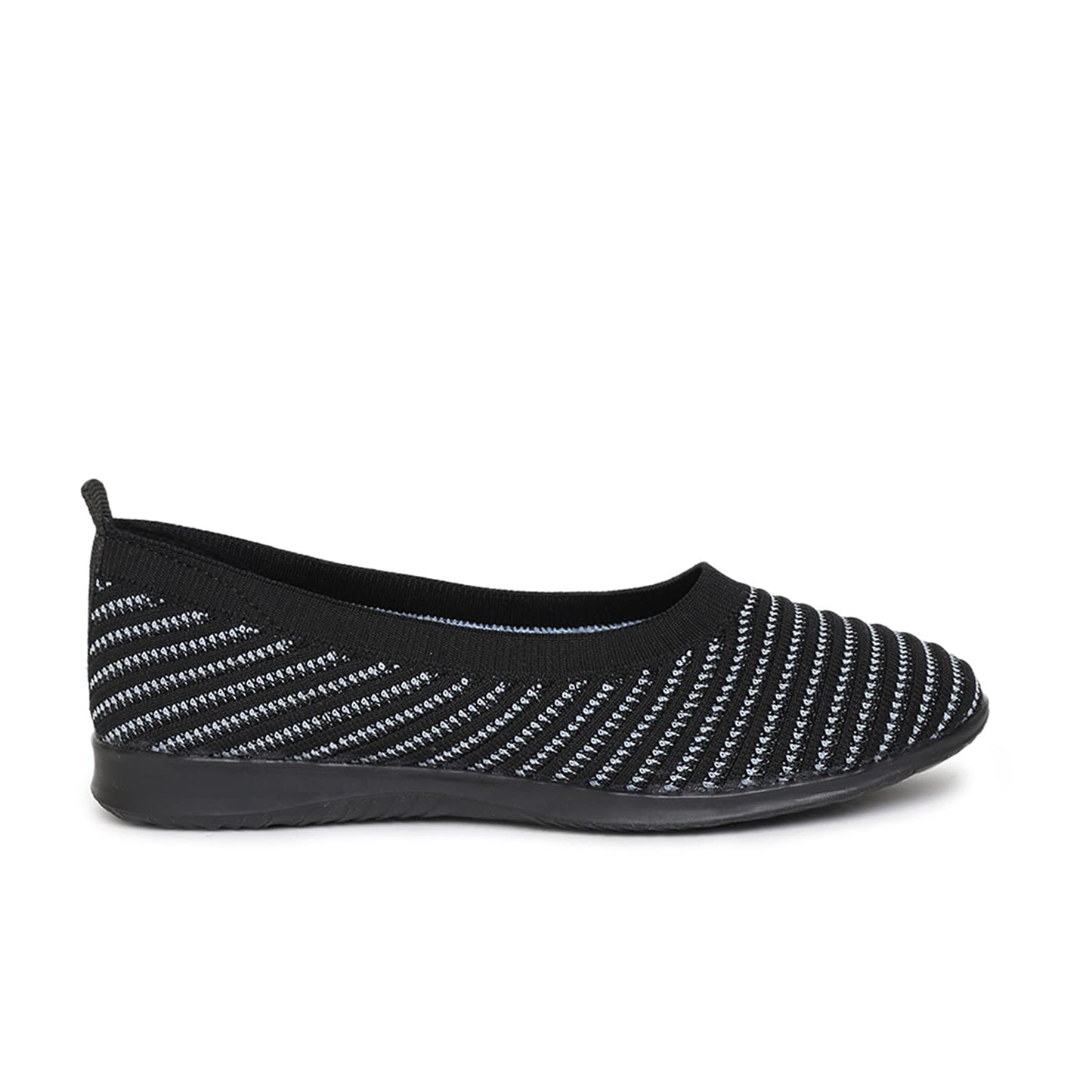 Marc Loire Women's Athleisure Lightweight Knitted Active Wear Slip-On Ballerina Shoes for Daily Walking