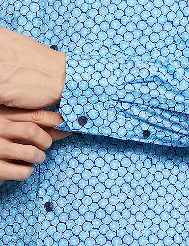 Park Avenue Men's Pure Cotton Print Pattern Slim Fit Cut Away Collar Full Sleeve Casual Shirt