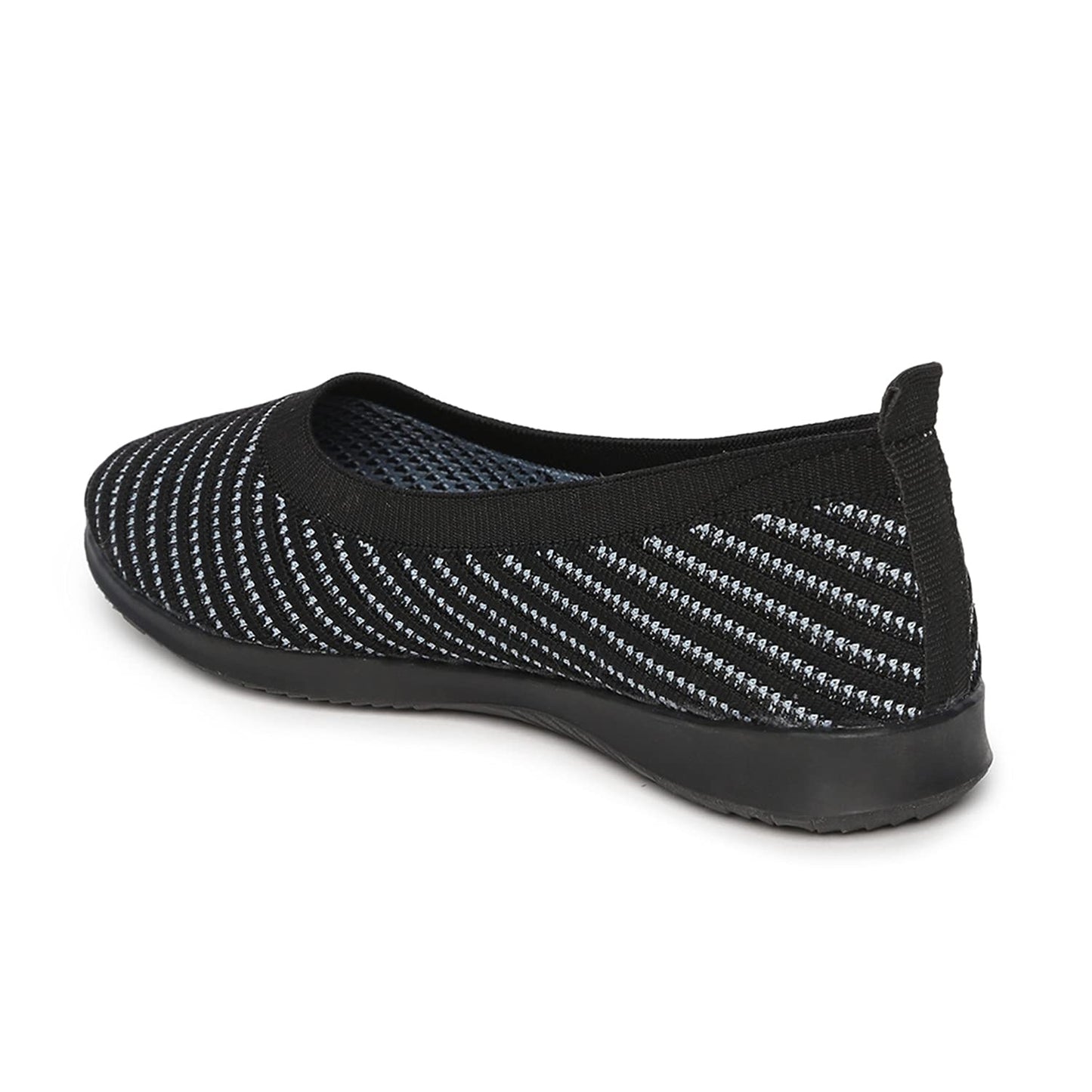Marc Loire Women's Athleisure Lightweight Knitted Active Wear Slip-On Ballerina Shoes for Daily Walking