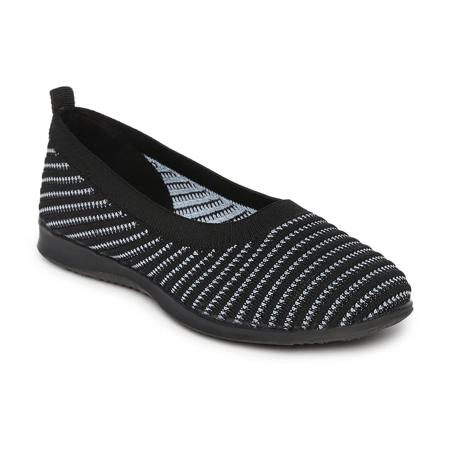 Marc Loire Women's Athleisure Lightweight Knitted Active Wear Slip-On Ballerina Shoes for Daily Walking