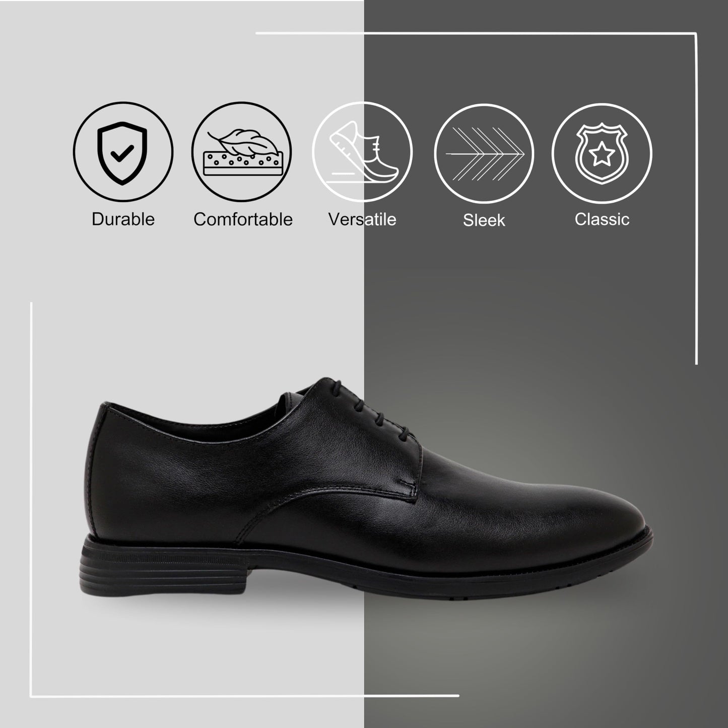 Shades Formal Lace-Up Shoes for Men | Comfortable Walking Shoes & Classic Design | Soft Lining | Breathable | Slip Resistant