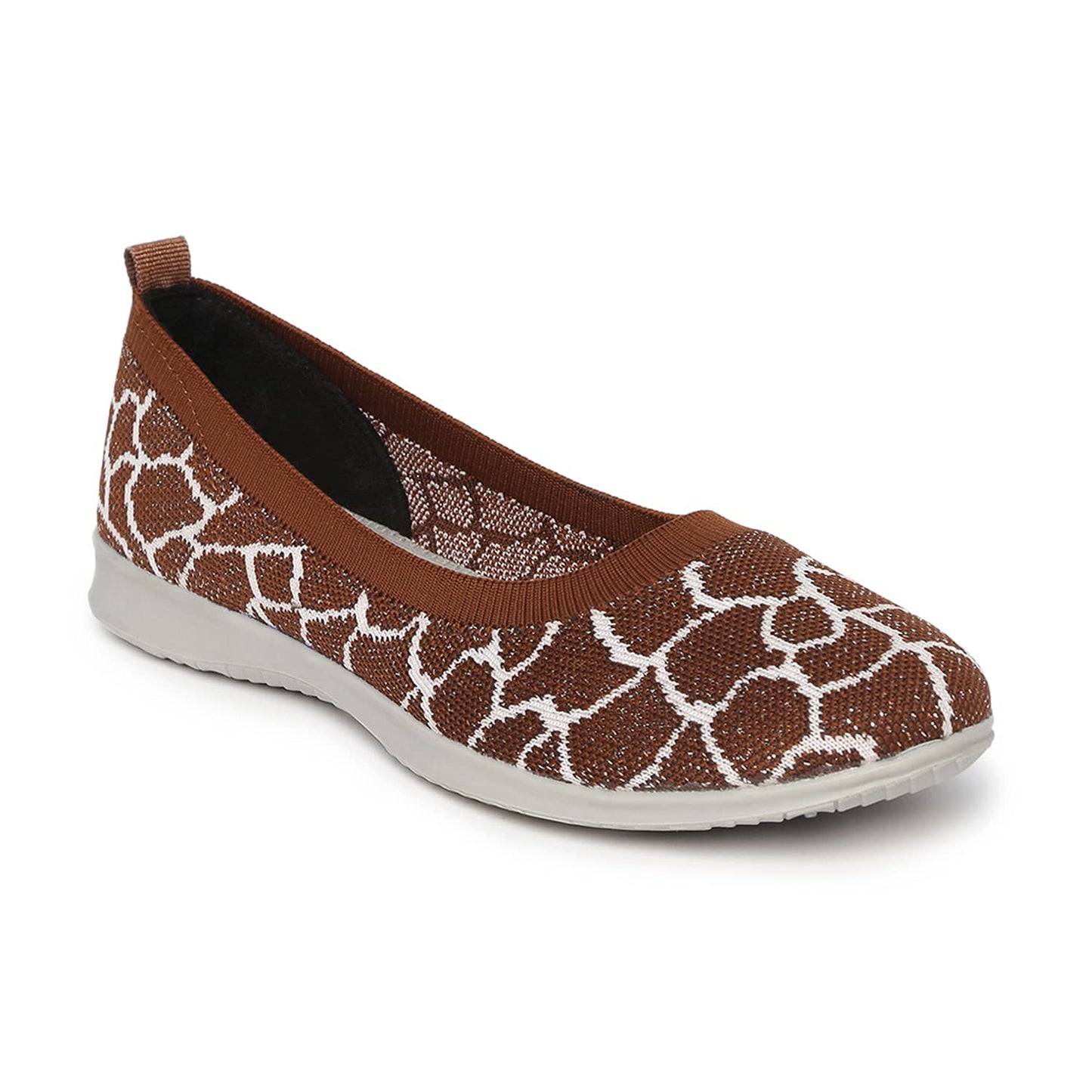 Marc Loire Women's Athleisure Lightweight Knitted Active Wear Slip-On Ballerina Shoes for Daily Walking