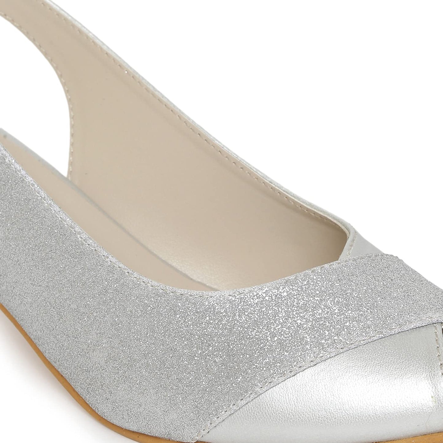 Marc Loire Women's Slip On Shimmer Peep Toes Block Heel Fashion Sandals for Casual, Outdoor, Party and Holidays