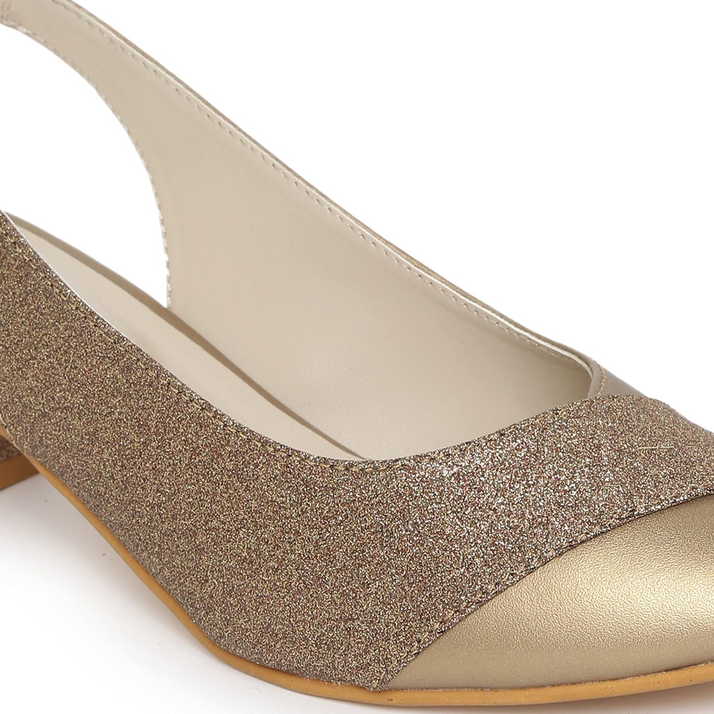 Marc Loire Women's Slip On Shimmer Peep Toes Block Heel Fashion Sandals for Casual, Outdoor, Party and Holidays