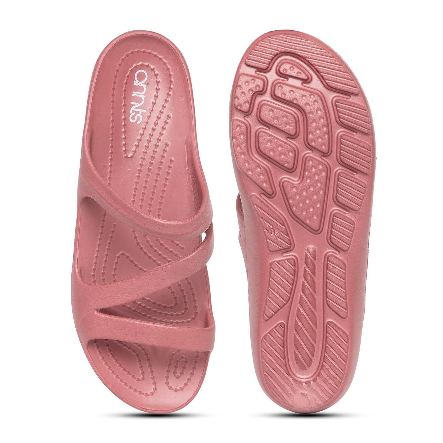 ANNTS Women's EVA Sandals – Lightweight, Comfortable, Slip-Resistant, Breathable Slip-On Slides for Casual, Beach, Office Wear – Quick-Dry, Shock-Absorbing, Durable Sandals for Daily Use