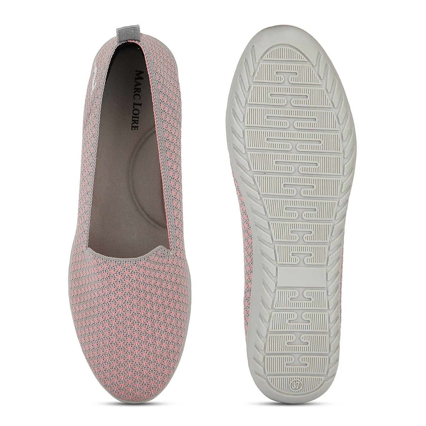 Marc Loire Women's Athleisure Lightweight Knitted Active Wear Slip-On Shoes for Daily Walking