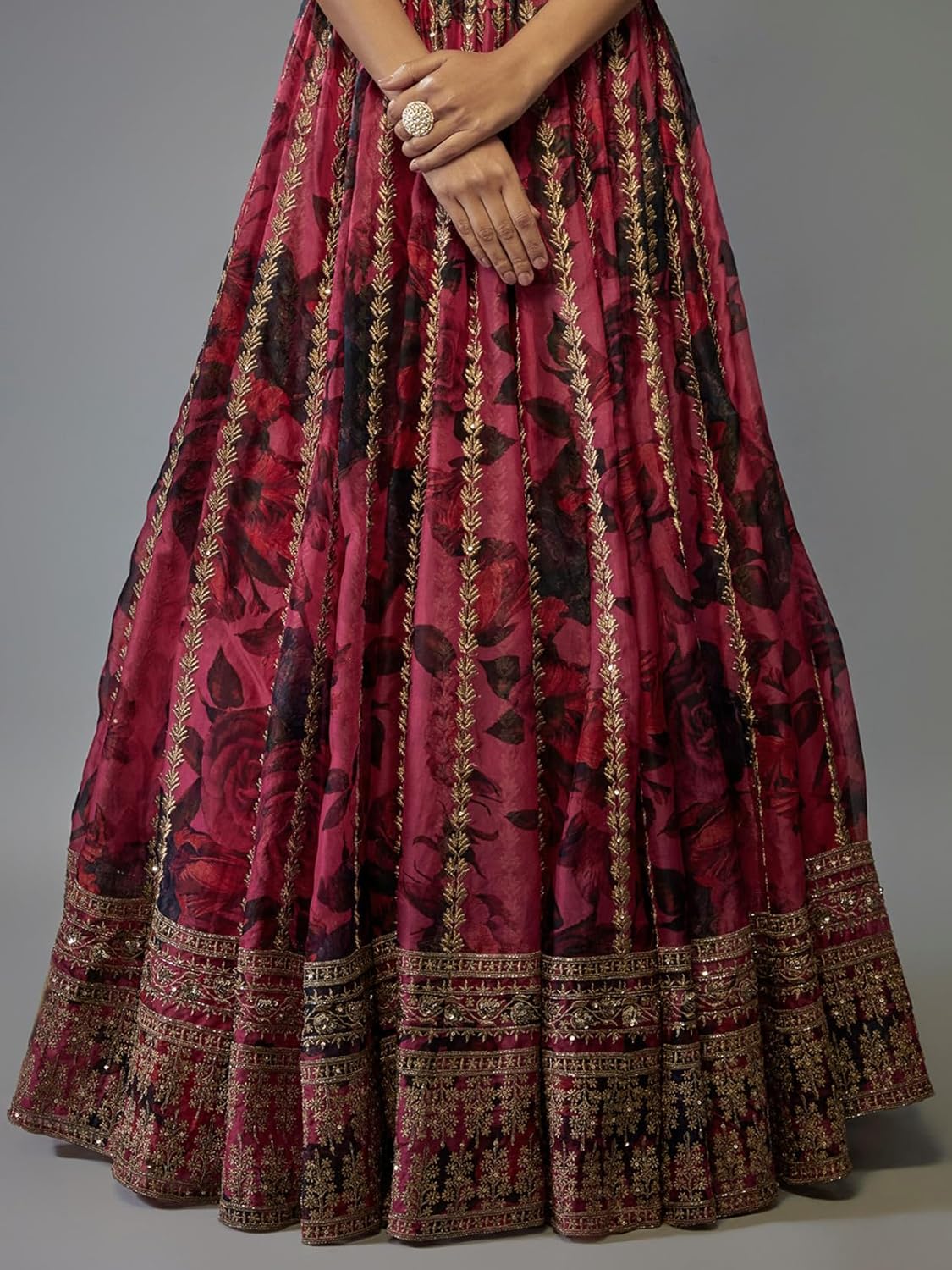 Zeel Clothing Women's Sequins Zari Embroidered Organza Designer Lehenga Choli With Dupatta (7072-Pink-Womens, Free Size, Pink, Semi stitched)