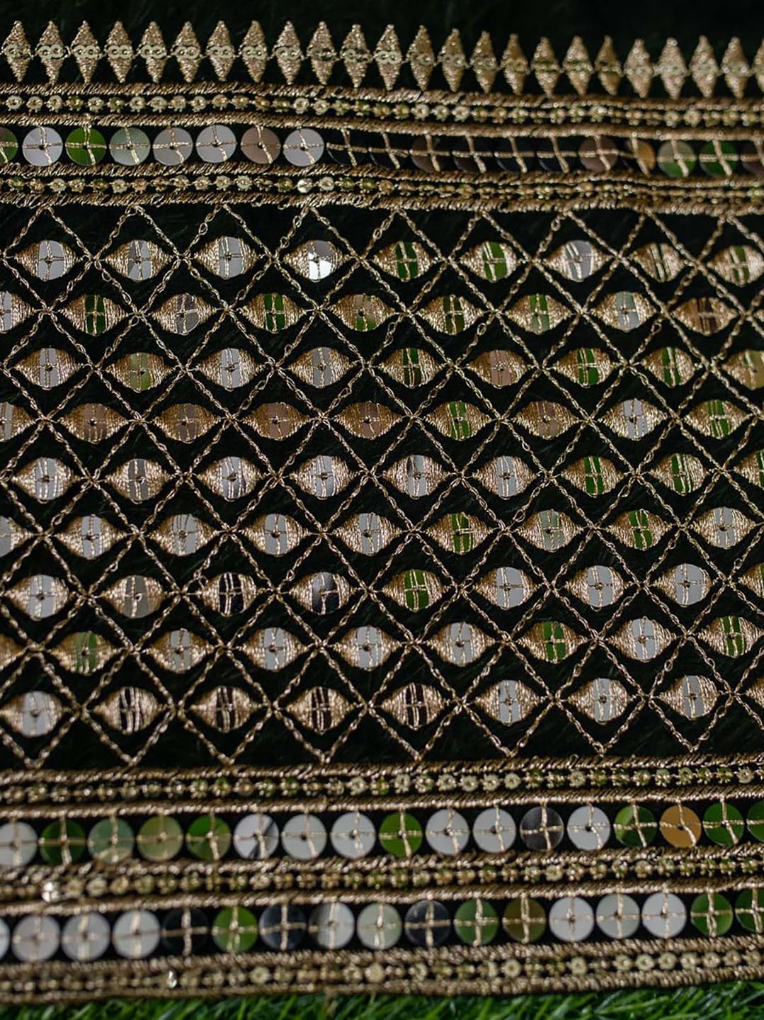 Zeel Clothing Women's Georgette Semi-Stitched Lehenga Choli Black Wedding Girlish Latest Free Size