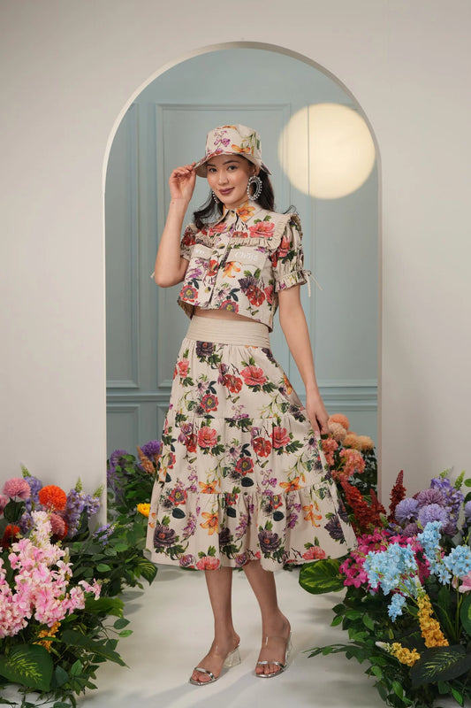 LoveChoje - Lolita Top- Botanical Beige