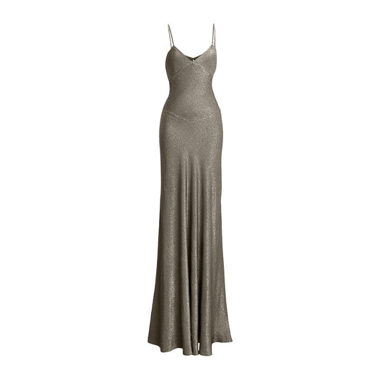 TheCollective - Women Silver Natalie Textured Metallic Evening Dress