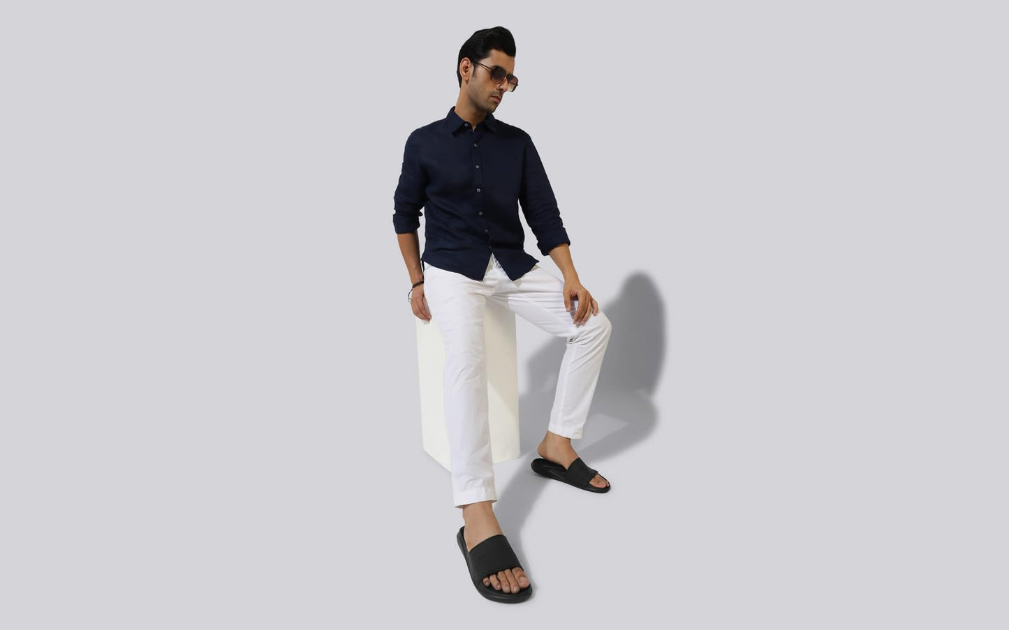 Neeman's De-stress Slides for Men | Cushioned & Comfortable Flip Flops for Men | everyday Comfort, Lightweight and Flexible