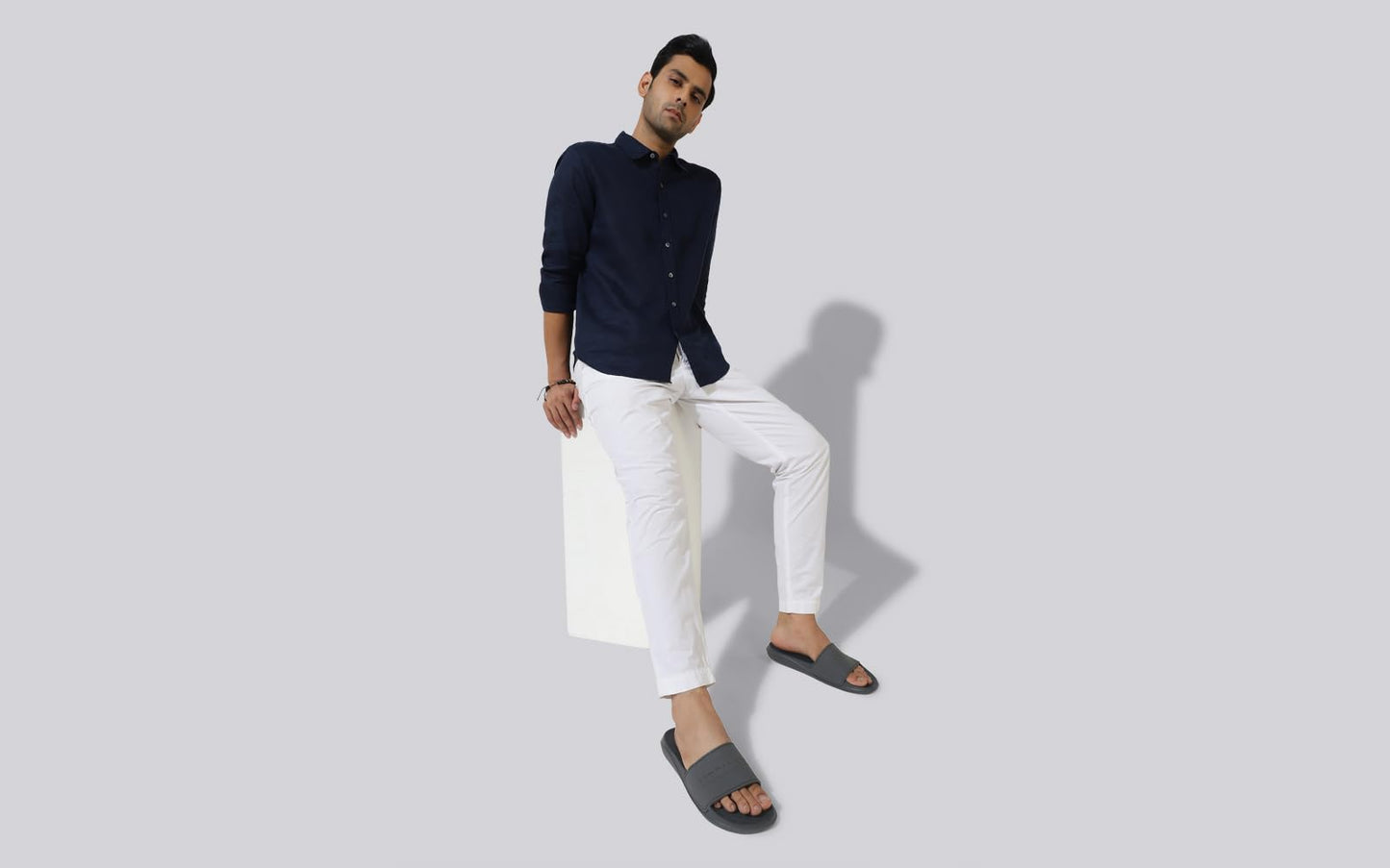 Neeman's De-stress Slides for Men | Cushioned & Comfortable Flip Flops for Men | everyday Comfort, Lightweight and Flexible