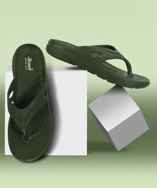 PARAGON K3415G Slippers for Men | Comfortable, Lightweight, Durable Flip Flops with Rubberised EVA Sole | Easy Washable Slip Ons | Ideal for Everyday Use