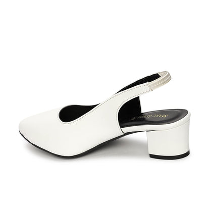 Marc Loire Women's Pointed Toe Block Heel Pumps for Office, Party and Formal Occasions