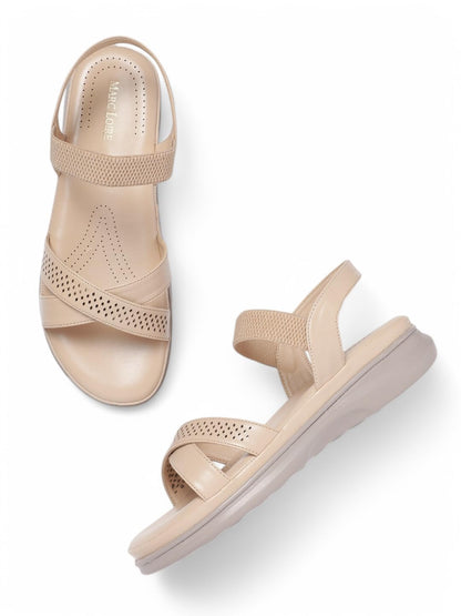 Marc Loire Women's Comfortable Slip on Casual Open Toe Flats Sandals