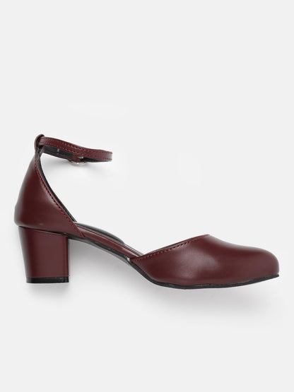 Marc Loire Women’s Pointed Toe Block Heel Fashion Sandals with Buckled Ankle Strap