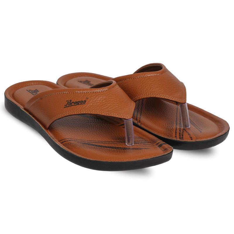 PARAGON PUK2223G Slippers for Men | Comfortable, Breathable & Durable Sandals with Soft Cushioned Footbed | Easy Wear Slip On | Ideal for Outdoor Use