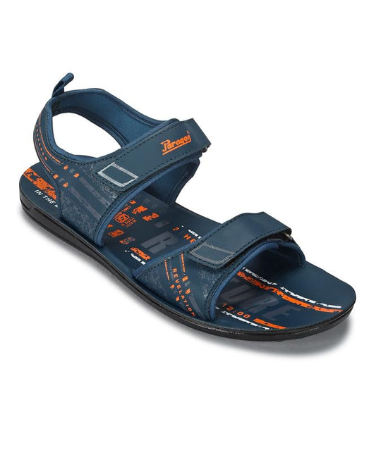 PARAGON Men's Stylish Outdoor Blue Velcro Sandals | Comfortable Sandals for Daily Outdoor Use | Casual, Durable & Lightweight Sandals with Cushioned Soles