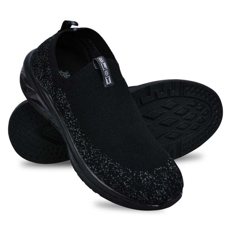PARAGON PUK3504GS Walking Shoes for Men |Breathable Knitted Sports Shoes with Stylish Design, Comfortable Cushioned Insole, Ankle Elastic for Good Fitting | Ideal for Everyday Use