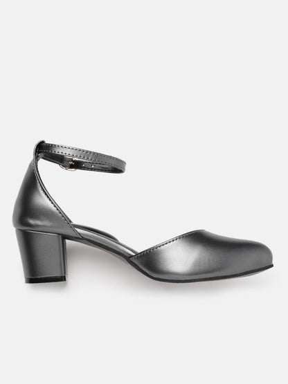 Marc Loire Women’s Pointed Toe Block Heel Fashion Sandals with Buckled Ankle Strap