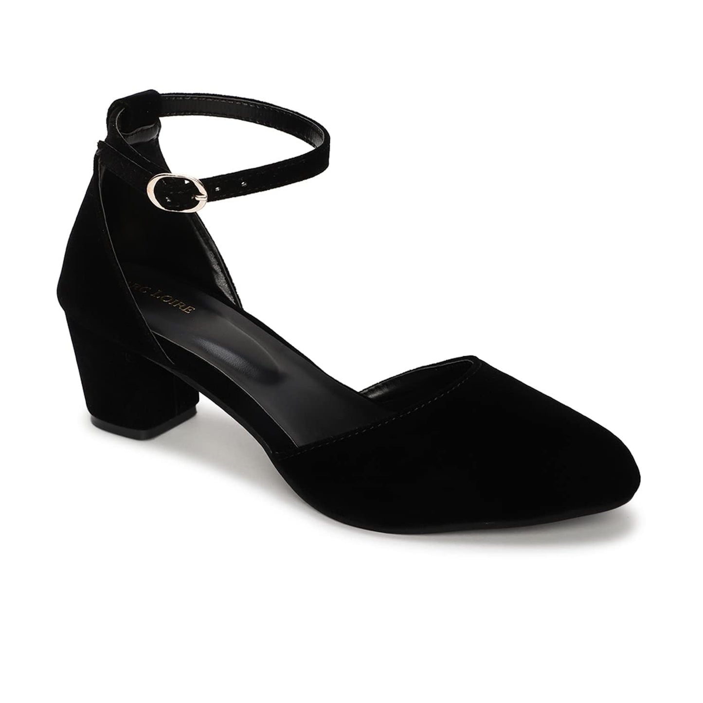 Marc Loire Women’s Pointed Toe Block Heel Fashion Sandals with Buckled Ankle Strap