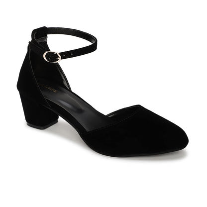Marc Loire Women’s Pointed Toe Block Heel Fashion Sandals with Buckled Ankle Strap