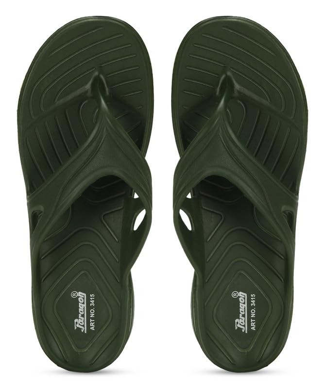 PARAGON K3415G Slippers for Men | Comfortable, Lightweight, Durable Flip Flops with Rubberised EVA Sole | Easy Washable Slip Ons | Ideal for Everyday Use