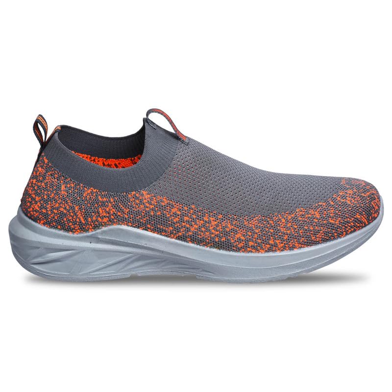 PARAGON PUK3504GS Walking Shoes for Men |Breathable Knitted Sports Shoes with Stylish Design, Comfortable Cushioned Insole, Ankle Elastic for Good Fitting | Ideal for Everyday Use