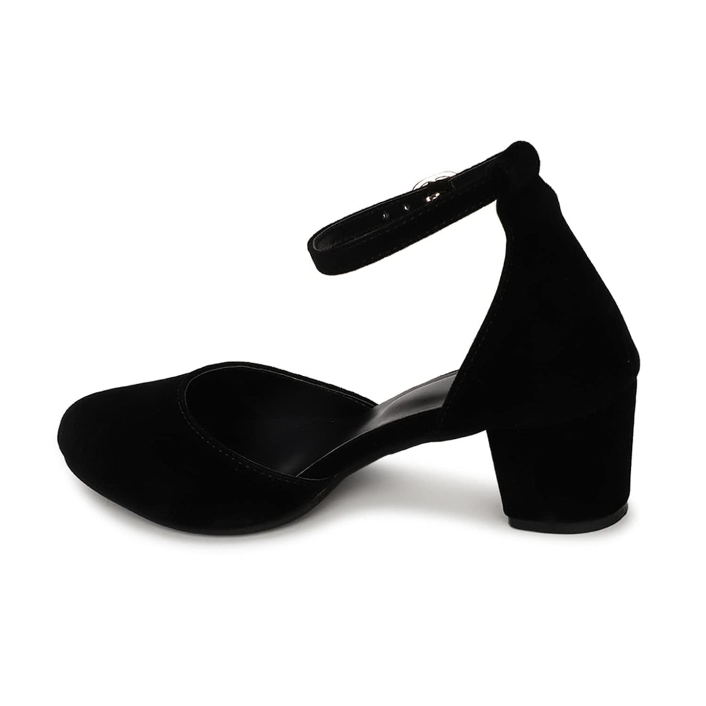 Marc Loire Women’s Pointed Toe Block Heel Fashion Sandals with Buckled Ankle Strap