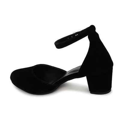 Marc Loire Women’s Pointed Toe Block Heel Fashion Sandals with Buckled Ankle Strap