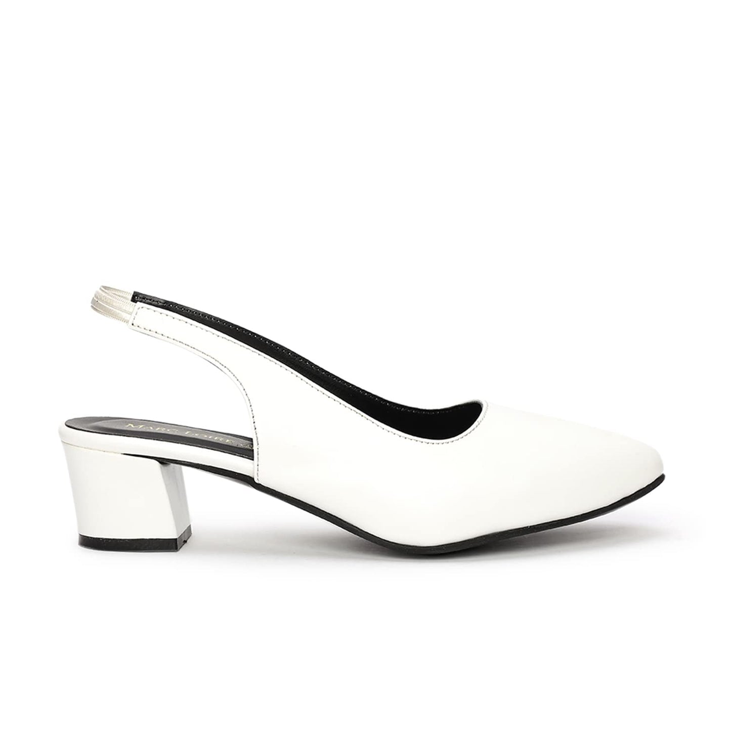 Marc Loire Women's Pointed Toe Block Heel Pumps for Office, Party and Formal Occasions