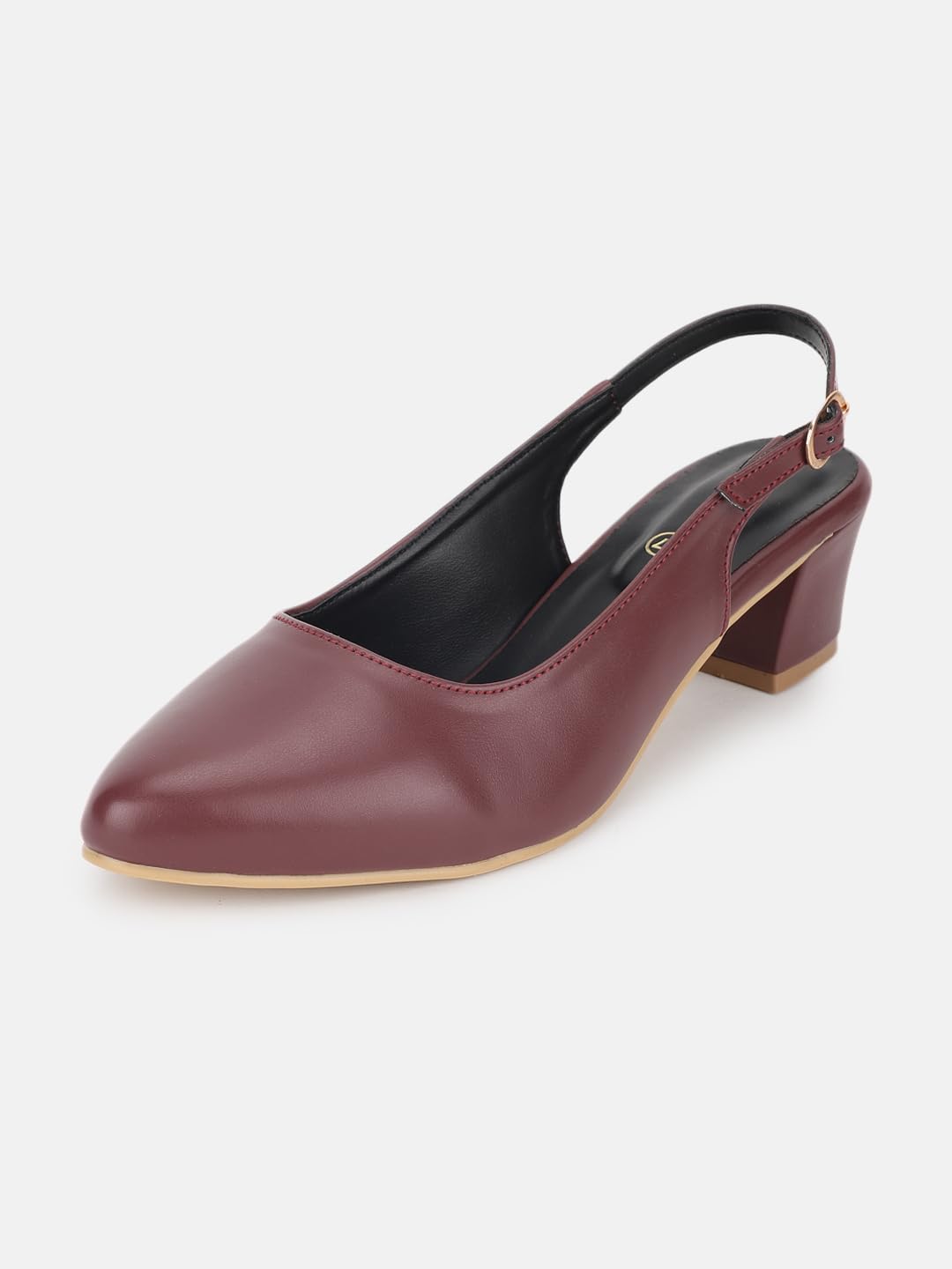 Marc Loire Women's Pointed Toe Block Heel Pumps for Office, Party and Formal Occasions