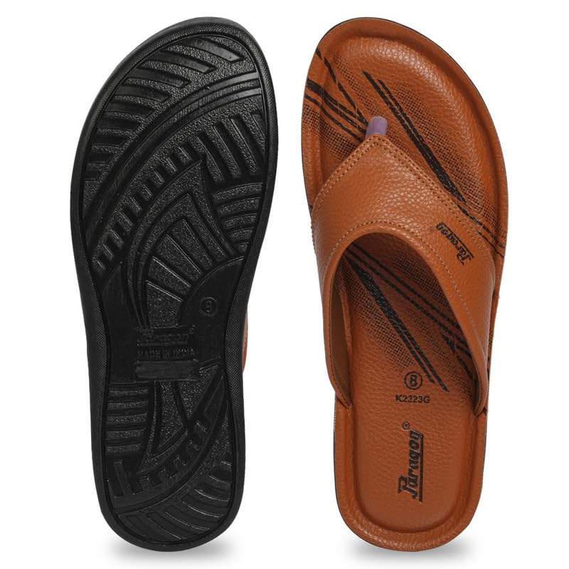 PARAGON PUK2223G Slippers for Men | Comfortable, Breathable & Durable Sandals with Soft Cushioned Footbed | Easy Wear Slip On | Ideal for Outdoor Use