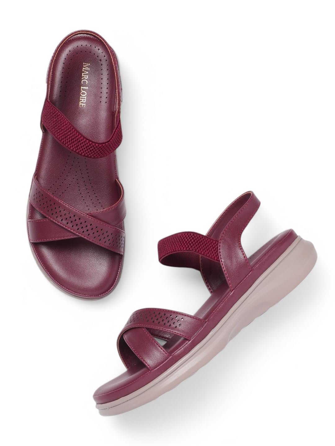 Marc Loire Women's Comfortable Slip on Casual Open Toe Flats Sandals