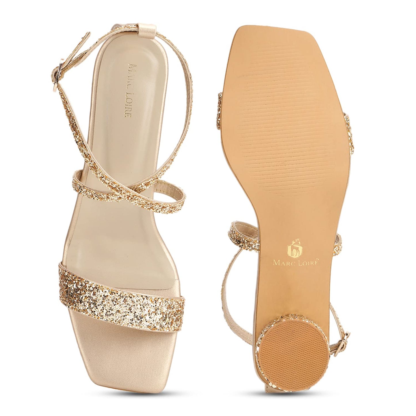 Marc Loire Women Soft Comfortable Embellished Block Heels
