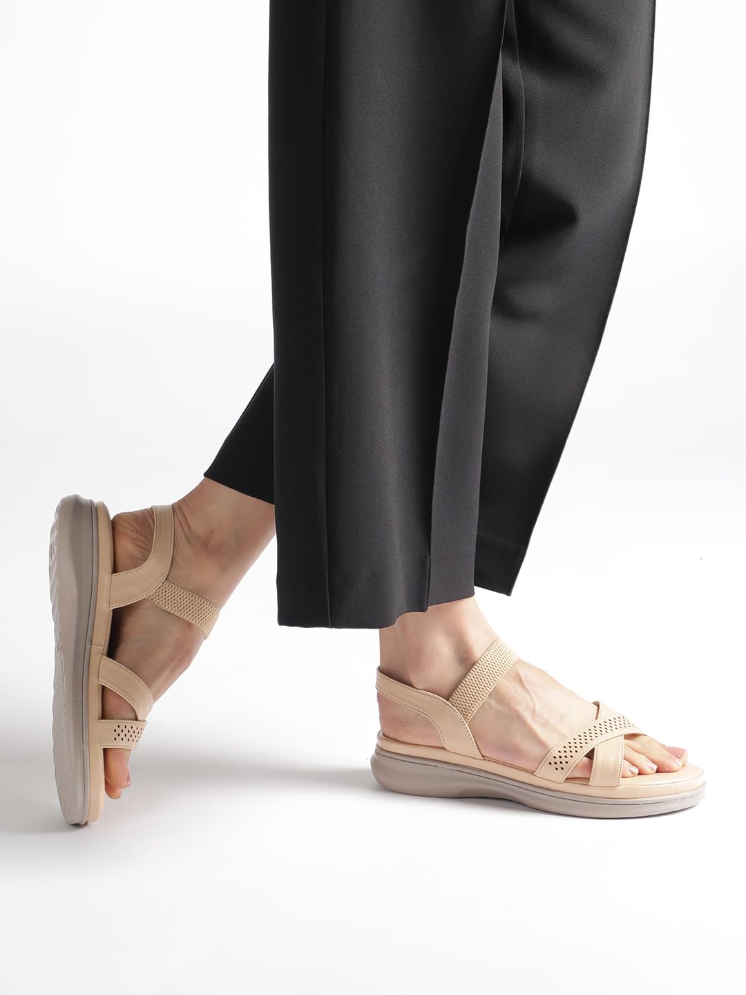 Marc Loire Women's Comfortable Slip on Casual Open Toe Flats Sandals