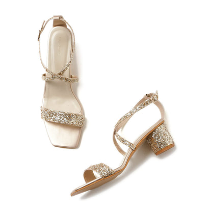 Marc Loire Women Soft Comfortable Embellished Block Heels