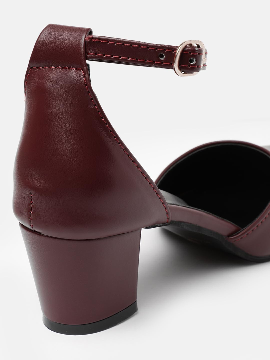Marc Loire Women’s Pointed Toe Block Heel Fashion Sandals with Buckled Ankle Strap